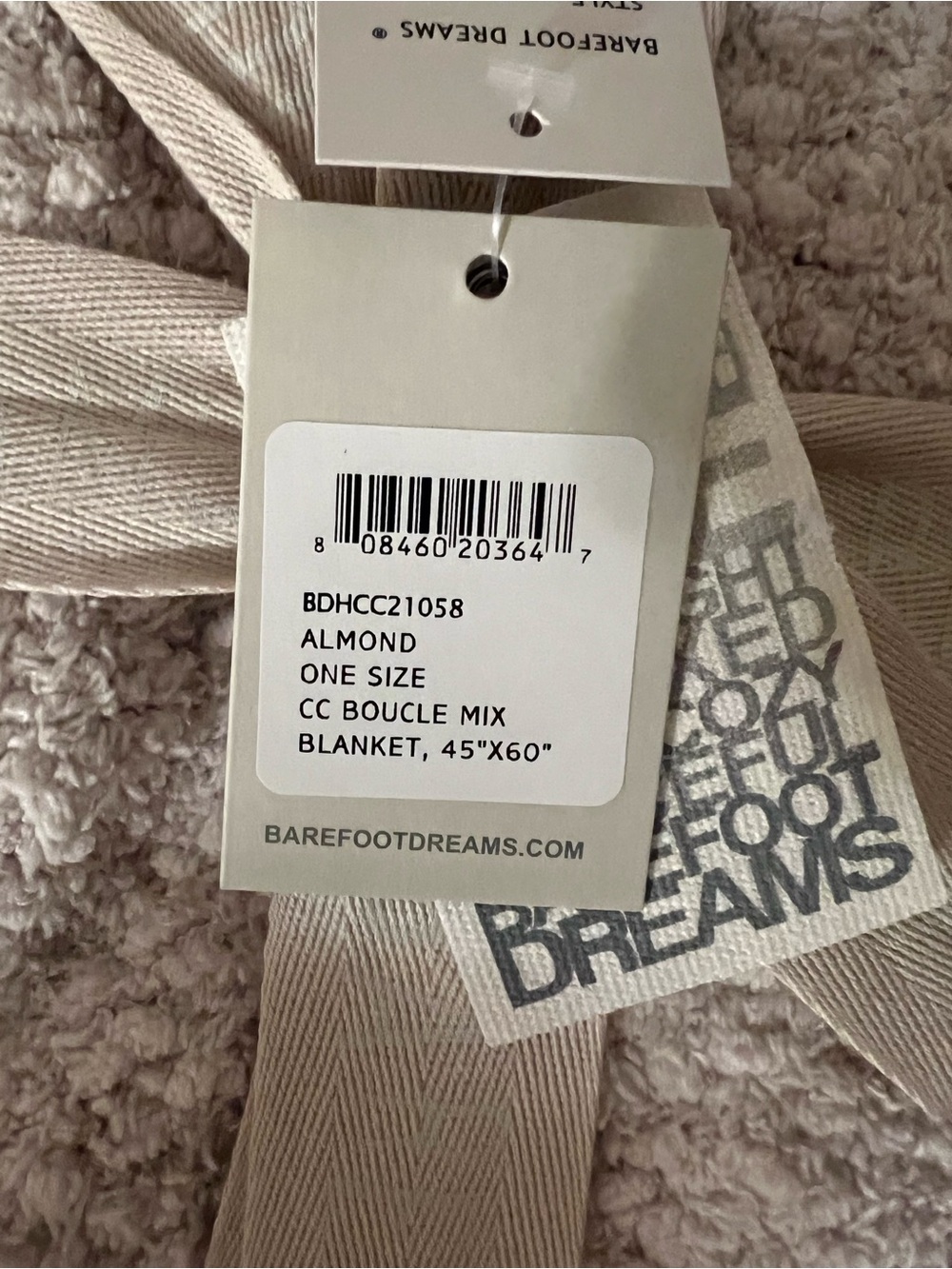 Barefoot Dreams Almond Cozy Throw Blanket - Picture 4 of 5